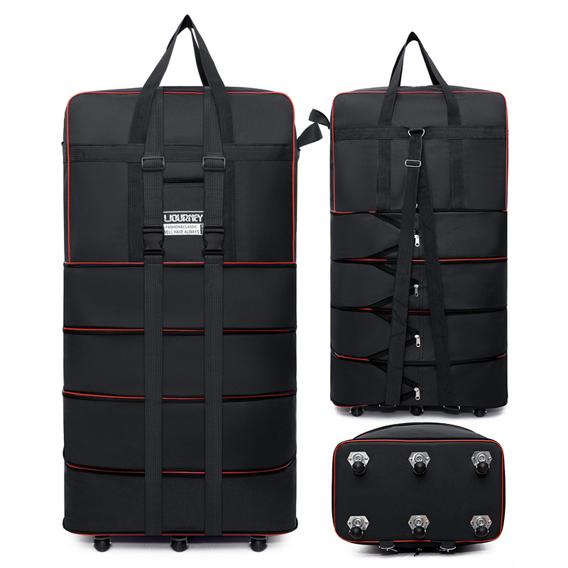 Foldable Rolling Luggage Bag - กระเป๋าเดินทางแบบพับได้ ล้อลาก สำหรับเดินทางต่างประเทศ 158 นิ้ว กระเป๋าเดินทางขนาดใหญ่