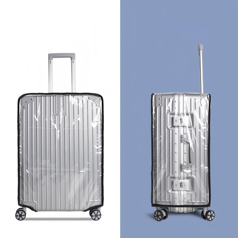 Luggage Protective Cover Transparent - ผ้าคลุมกระเป๋าเดินทาง PVC แบบใส ผ้าคลุมกระเป๋าเดินทางแบบมีล้อ ผ้าคลุมด้านนอกกันรอยขีดข่วน ผ้าคลุมป้องกันแบบใส
