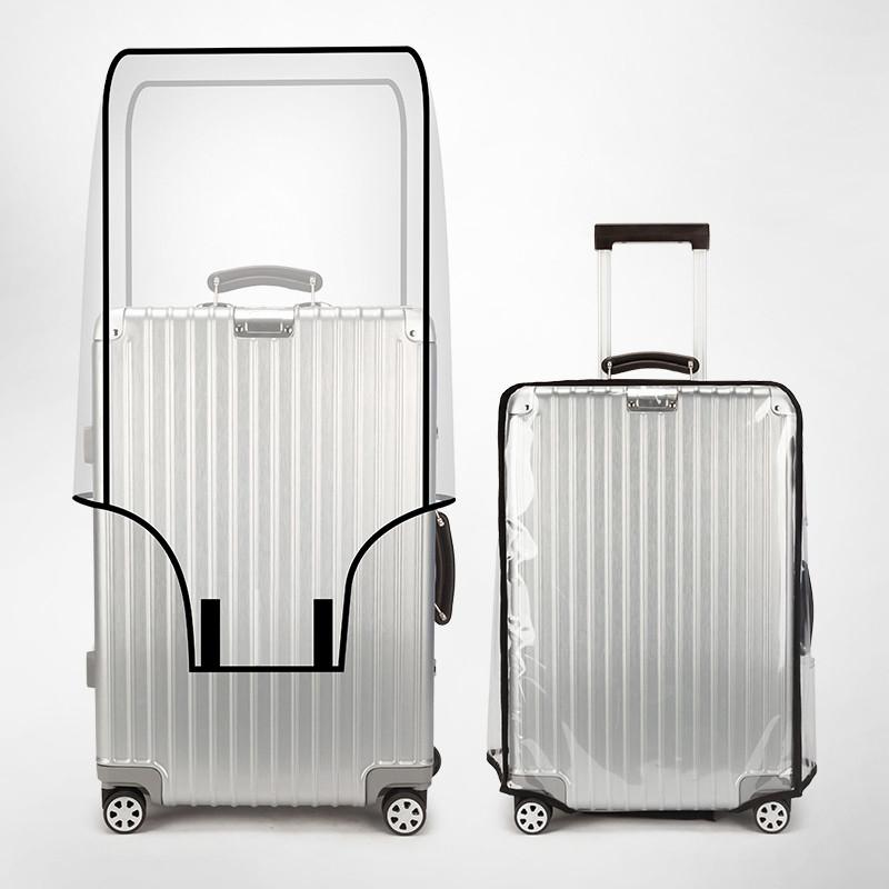 Luggage Protective Cover Transparent - ผ้าคลุมกระเป๋าเดินทาง PVC แบบใส กันน้ำ กันฝุ่น ทนทานต่อการสึกหรอ